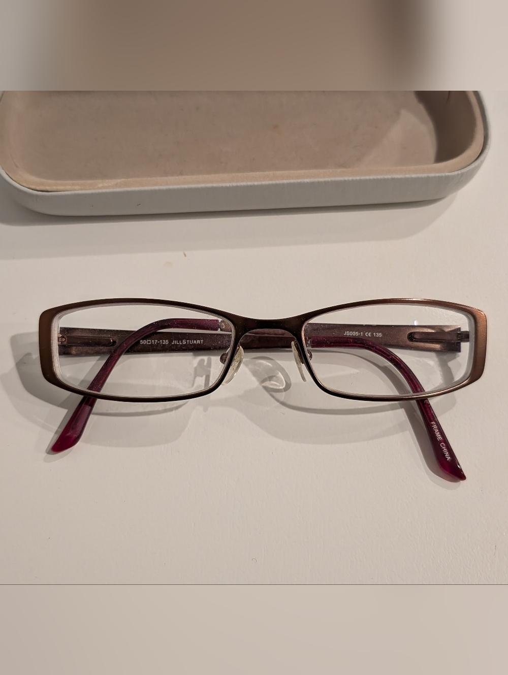 Jill Stuart Brown Glasses Frame with Case